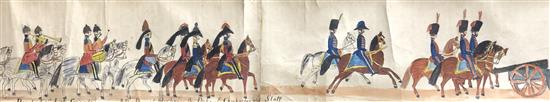 The Procession of the Duke of Wellington C.1852, watercolour depicting the funeral cavalcade